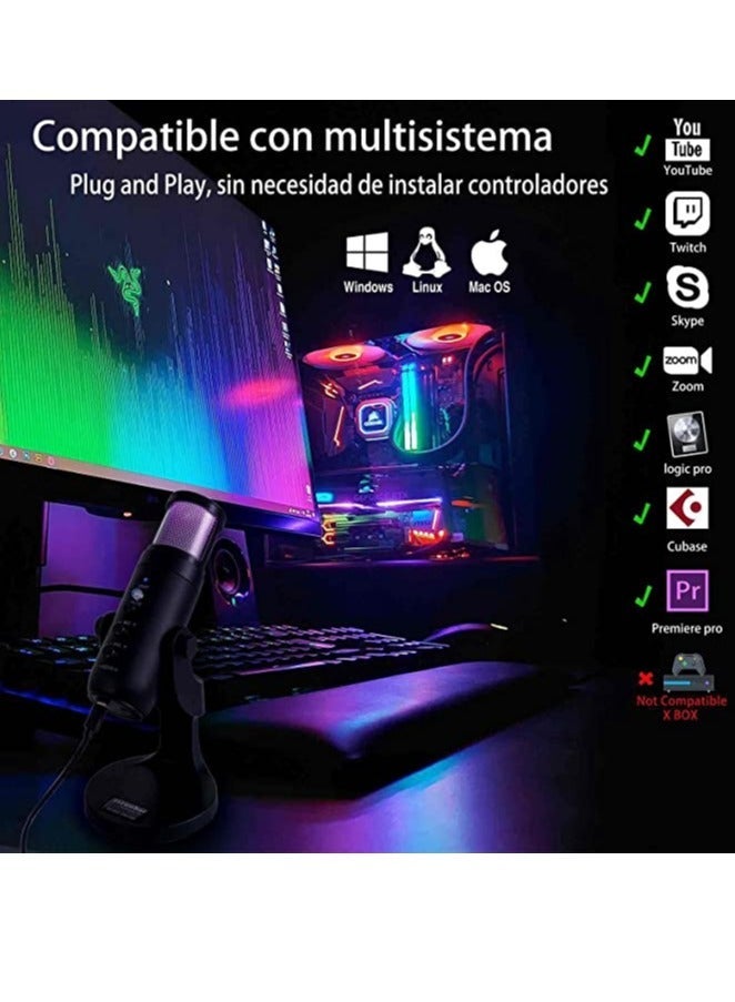 Jmary MC-PW9 Desktop for Podcast live Streaming and Recording Microphone - Image 4