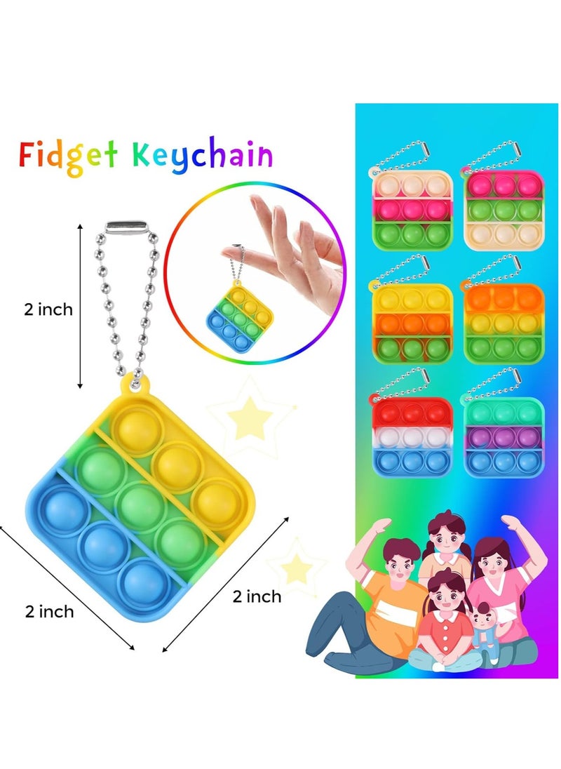 30 Pcs Kids Party Favors Fidget Toys Bulk Fidget Keychain Birthday Party Favors for Kids,Classroom, Party Favors, Goodie Bags Fillers, Birthday Day Gifts and Prize  - Image 2