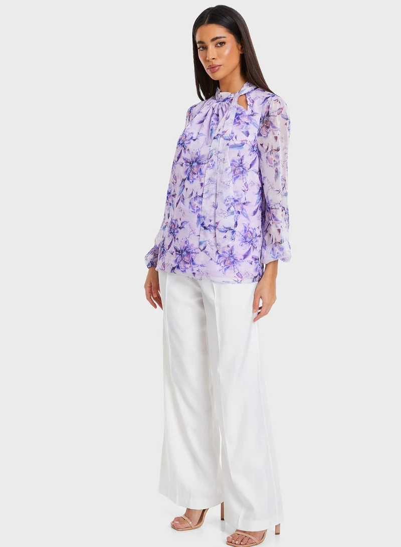 QUIZ Floral Printed Top