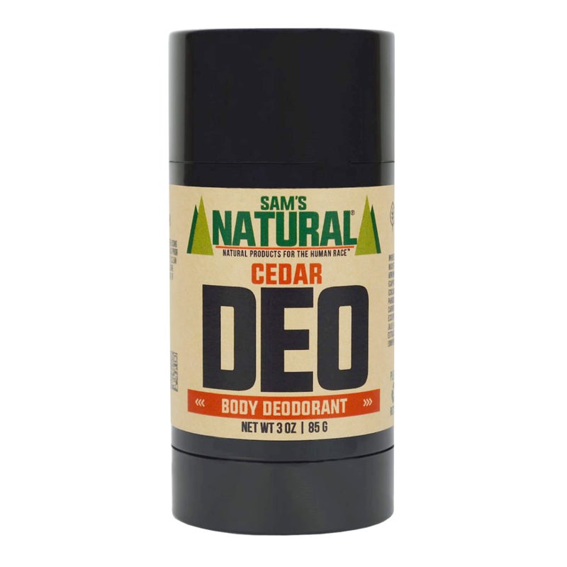 Sams Natural Deodorant  Cedar  Aluminum Free DEO  No phthalates parabens sulfates or dyes  Made in New Hampshire  For Men Women Unisex  Vegan Cruelty Free  3 oz