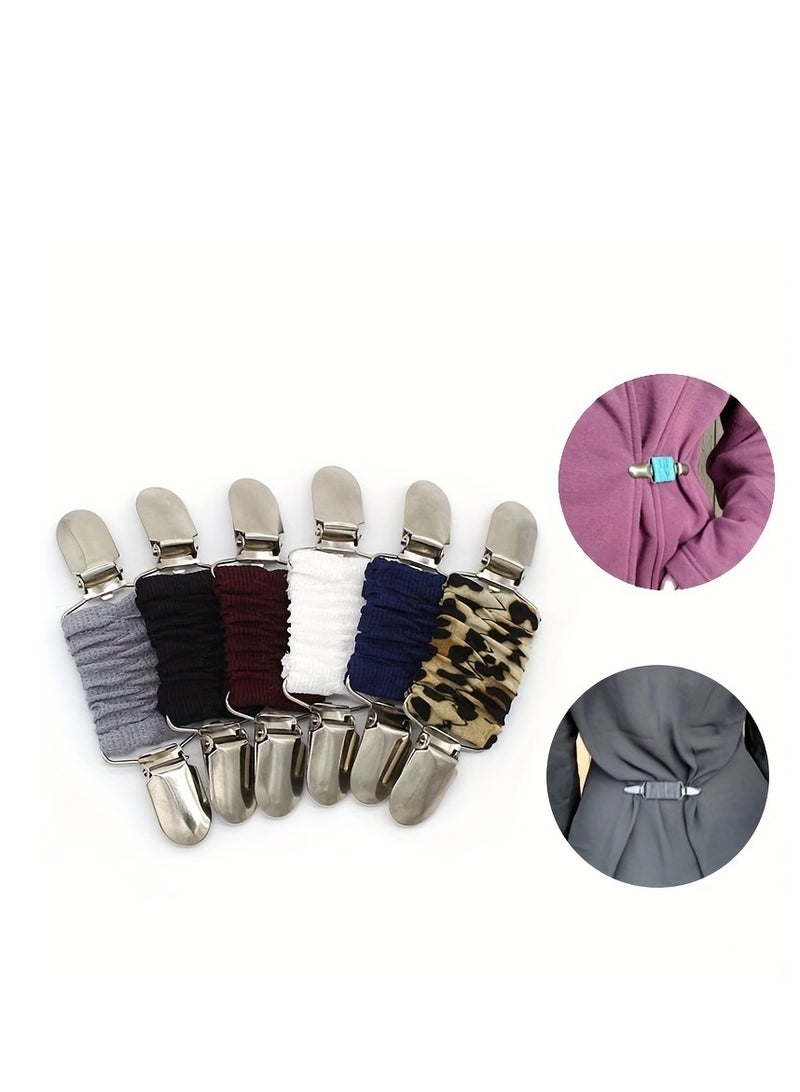 AROAQ Dress Clips, Elastic Clothes Clip Brooch Pins, Multipurpose Dress Shirt Brooch Clip, Portable Grey Dress Clips Back Cinch For Women - Image 4