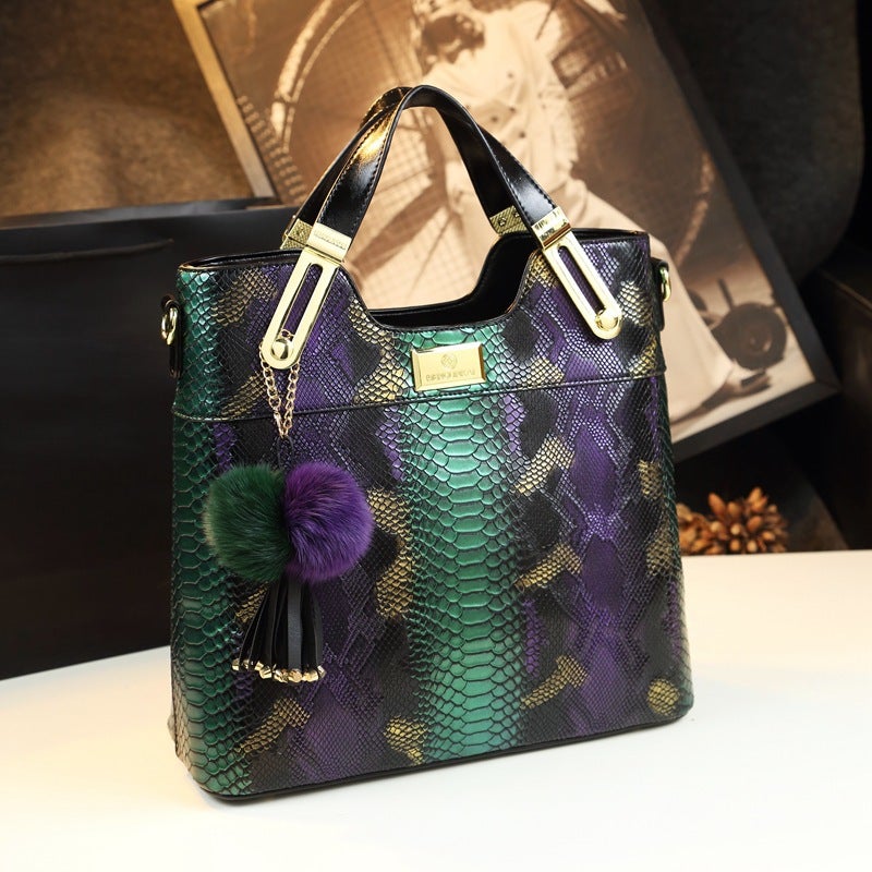 Large-Capacity Commuter Women'S Bag Trendy Versatile Texture Middle-Aged Ladies Mother Bag Single Shoulder Crossbody Large Bag - Image 3