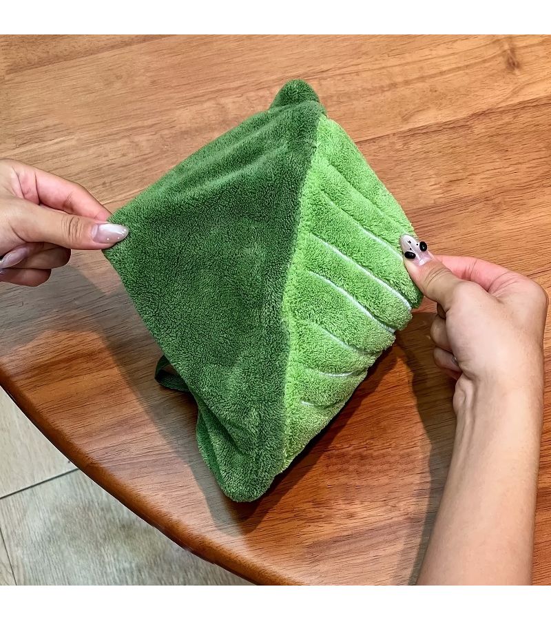 Creative Leaf Fingertip Towels 2 Piece Set Absorbent For Bathroom Kitchen - Image 4