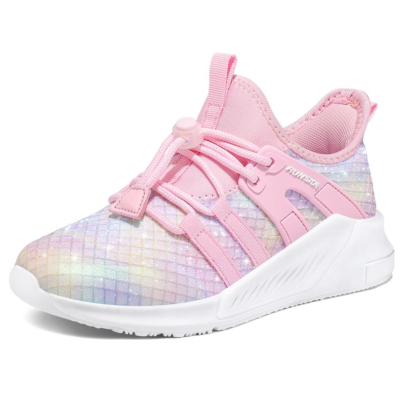 RUNSIDE Girls Tennis Shoes Lightweight Sports Kids Sneakers Lace-up for Running/Walking, Toddler/Little Kid/Big Kid - Image 1