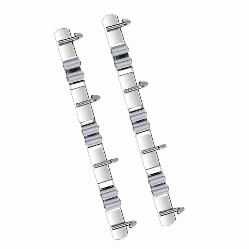 Broom Hoolder Stainless Steel 3 Clips and 4 Hooks Gray Mop Holder Pack of 2 for Kitchen - Image 3