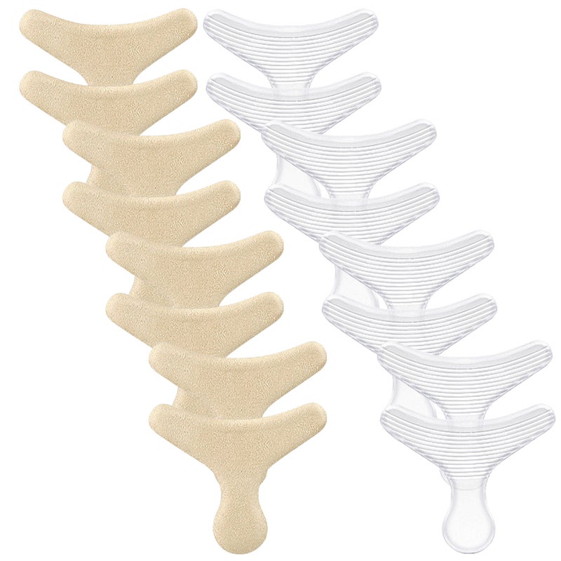 8 Pairs Shoe Heel Inserts Adhesive Heel Grips Invisible Heel Pads Cuttable Heel Cushions - Image 5
