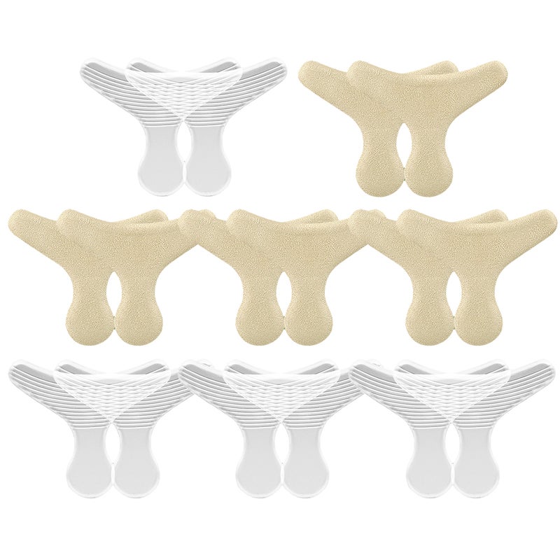 8 Pairs Shoe Heel Inserts Adhesive Heel Grips Invisible Heel Pads Cuttable Heel Cushions - Image 3