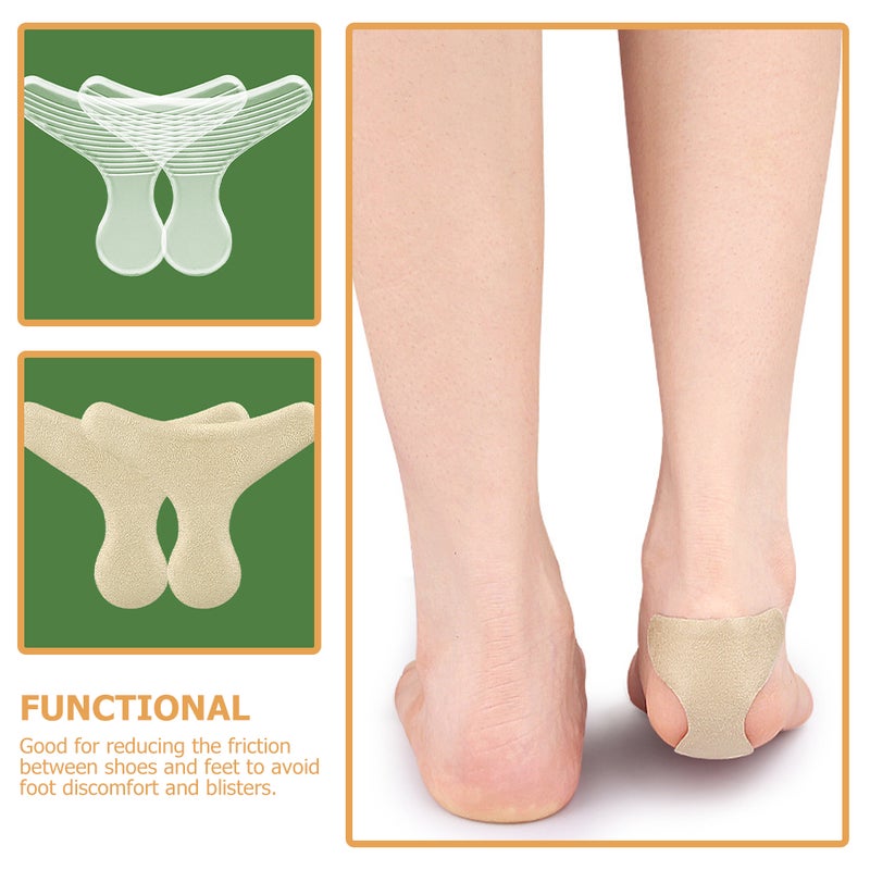 8 Pairs Shoe Heel Inserts Adhesive Heel Grips Invisible Heel Pads Cuttable Heel Cushions - Image 2