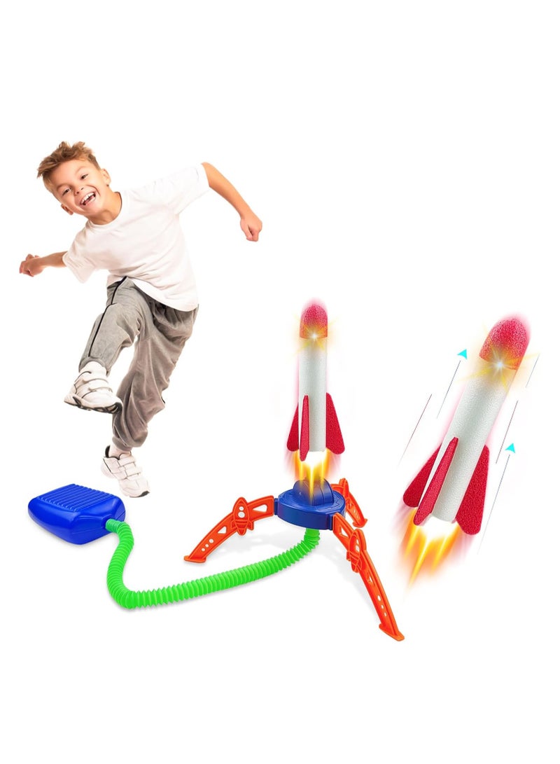 FUN MOMENT Soft Foam Rocket Launcher with Foot Pedal - Image 2