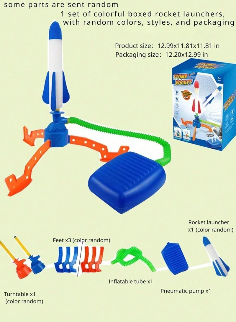 FUN MOMENT Soft Foam Rocket Launcher with Foot Pedal - Image 3