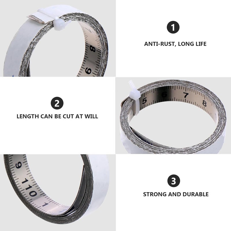 مسطرة قياس ذاتية اللصق واسعة وخفيفة الوزن شريط قياس للنجارة الدقيقة - Image 4