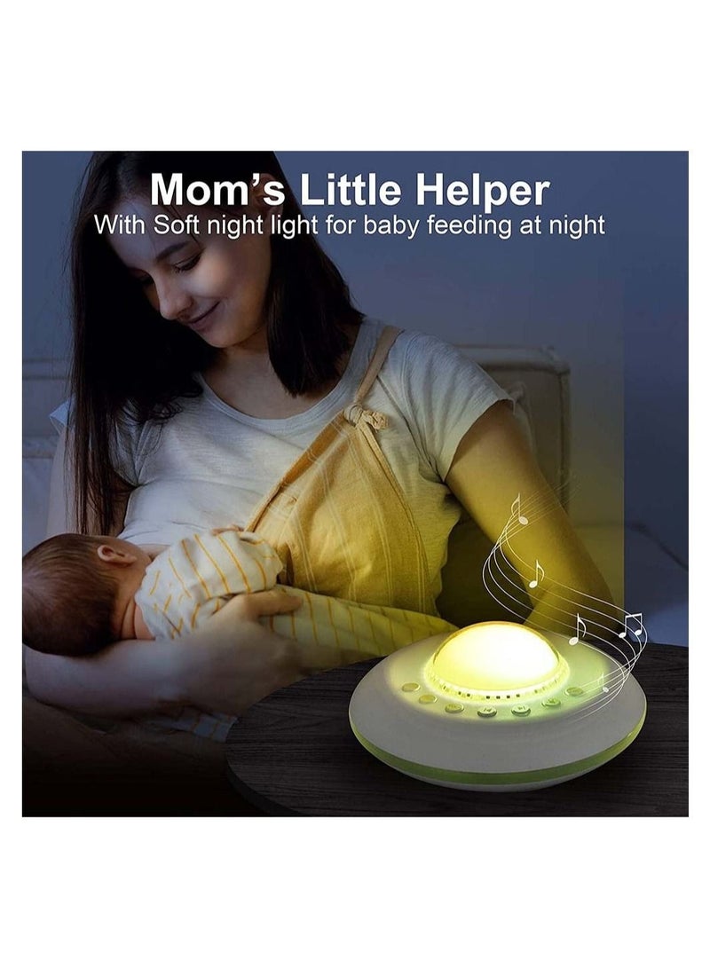 White Noise Machine for Sleeping Baby Kids Adult Sound Machine with Night Light Starry Ambient Light 28 Soothing Sounds Portable Sleep Noise Maker for Home Travel Bedroom Nursery Decor - Image 3