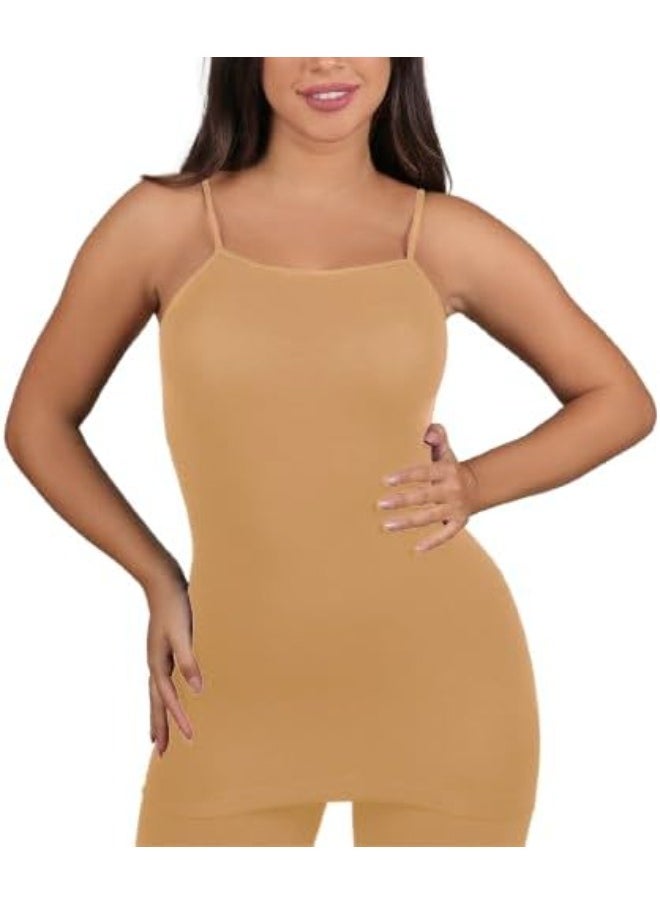 Selina Wear - Women Bodysuit Tops - Cami Bodysuit Sheer Sleeveless - Shapewear Seamless, Compression Garment, Full Coverage Bust Seamless Bodysuit - Image 1
