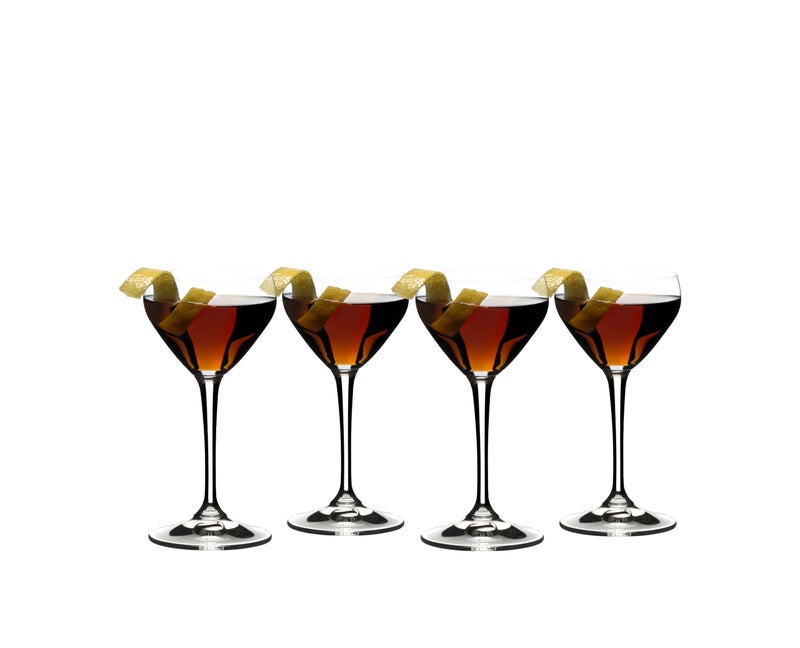 Riedel Riedel Drink Specific Glassware Nick  Nora Cocktail Glass 4oz OldFashioned Stemmed Cocktail Glasses Martini Manhattan Set of 4 