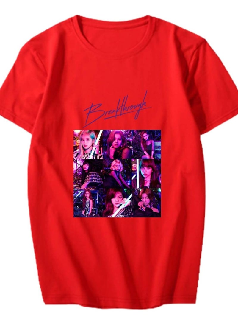 تي شيرت قطني مطبوع للجنسين منمرتين - ملابس مريحة لمحبي الكيبوب، ملابس يومية كاجوال