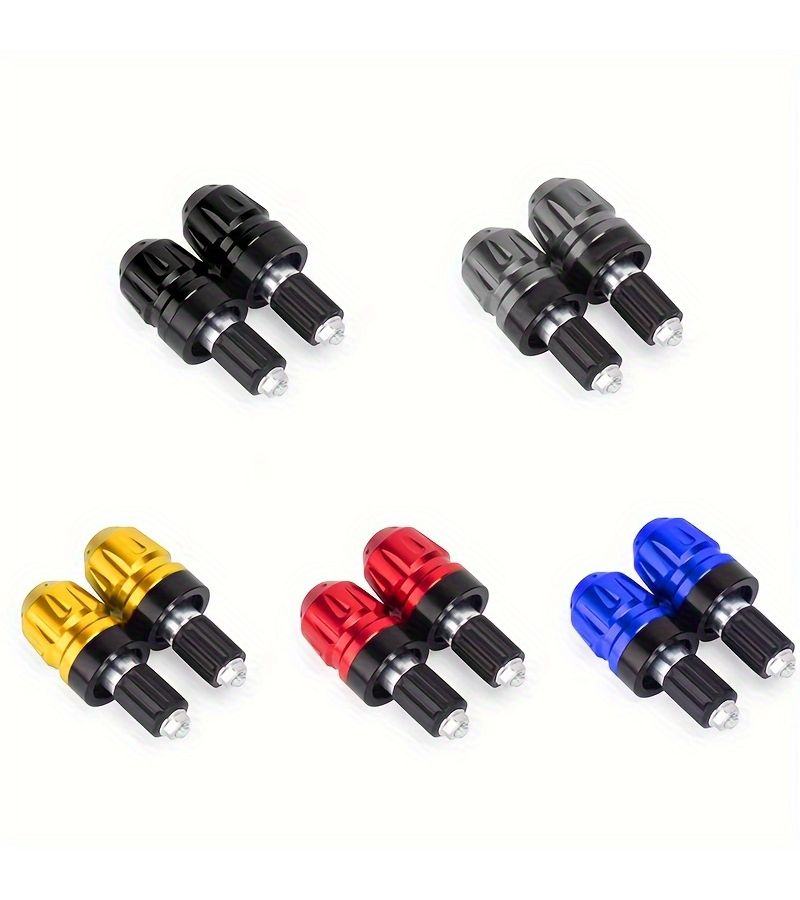 Aluminum Alloy Motorcycle Handlebar End Plugs Gray Large Flower Design for Most Motorcycles - Image 3