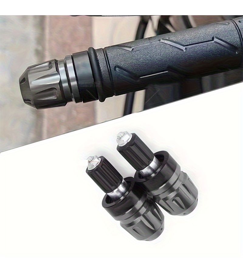 Aluminum Alloy Motorcycle Handlebar End Plugs Gray Large Flower Design for Most Motorcycles - Image 4