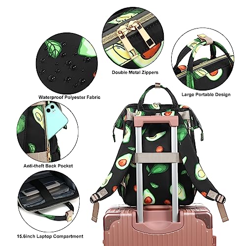 Dezcrab Avocado Lunch Backpack for Women Girls, Insulated Cooler Backpack Laptop Backpack School Backpack Bookbag Nurse Work Backpacks - Image 5