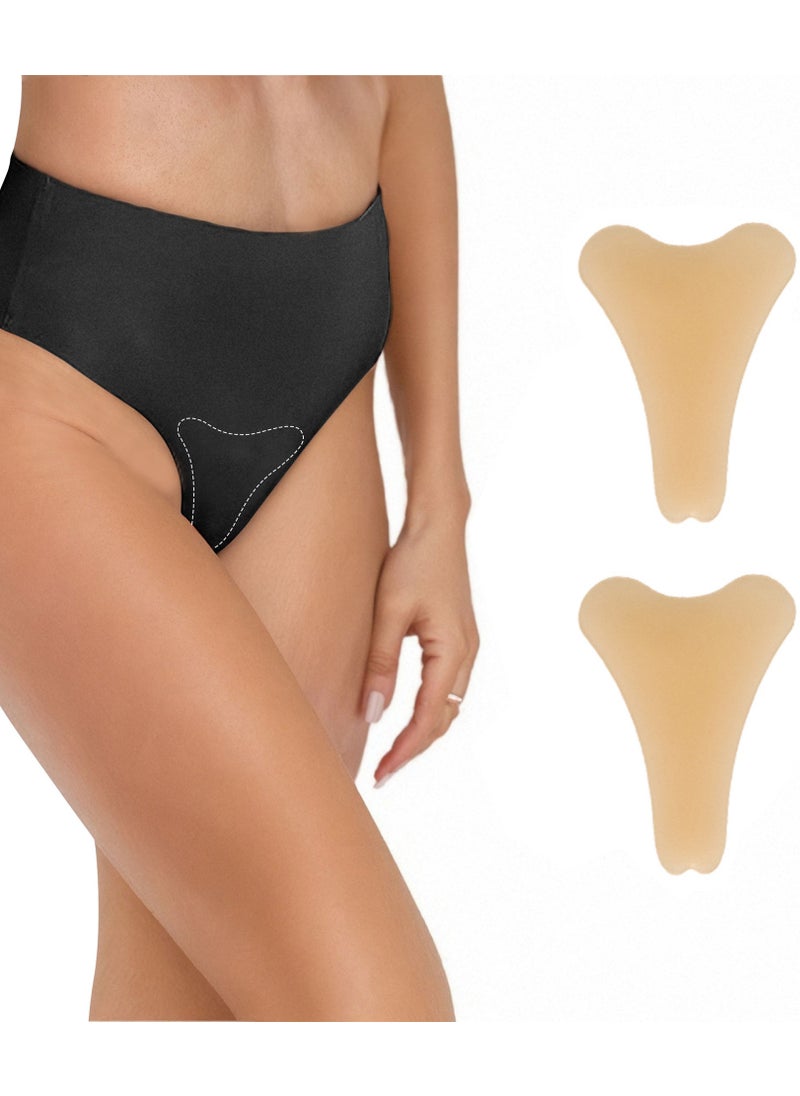 Generic - Camel Toe Concealers, 2pcs Seamless Camel Toe Hider Invisible Tape, Reusable Silicone Female Intimate Patches, Body Care Patches Underwear Guard, Moisturizing Body Intimate Patches - Image 1