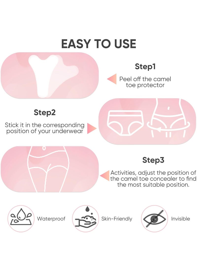 Generic - Camel Toe Concealers, 2pcs Seamless Camel Toe Hider Invisible Tape, Reusable Silicone Female Intimate Patches, Body Care Patches Underwear Guard, Moisturizing Body Intimate Patches - Image 1