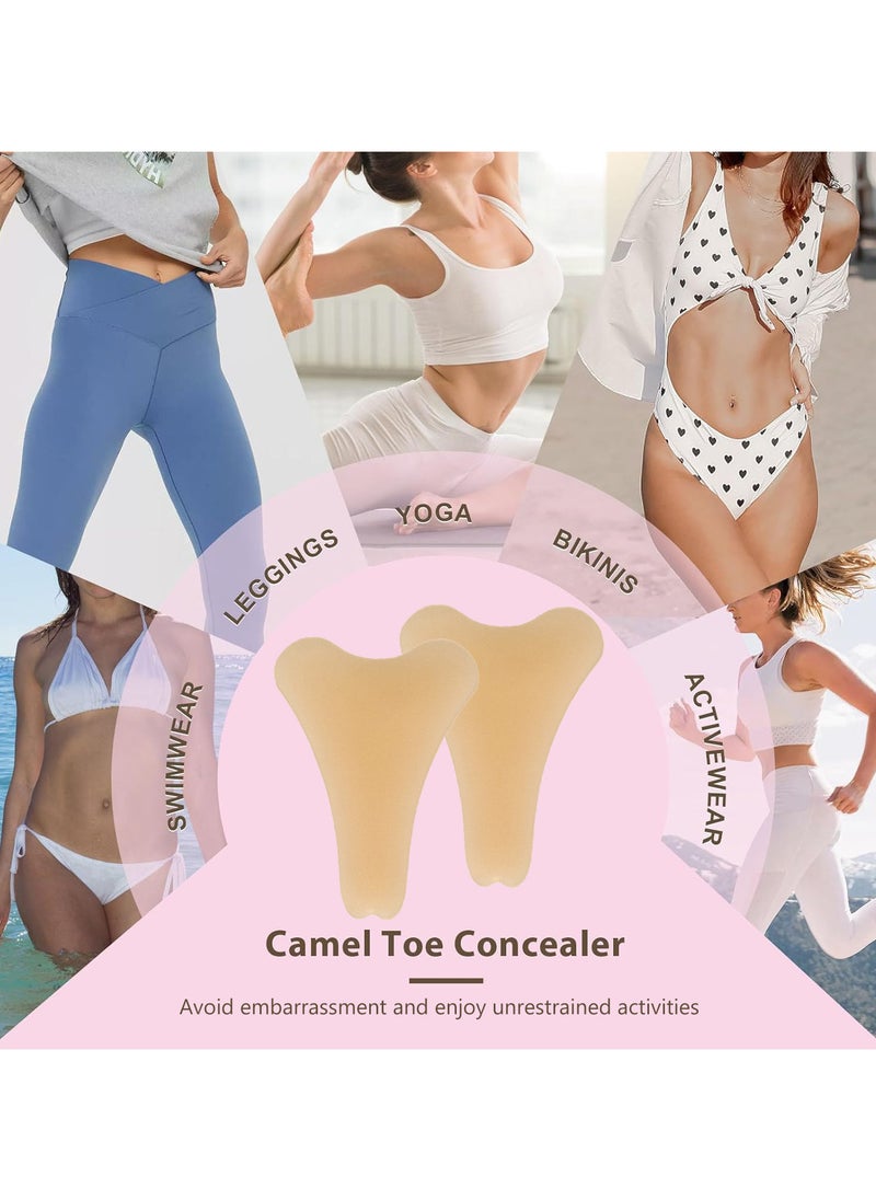 Generic - Camel Toe Concealers, 2pcs Seamless Camel Toe Hider Invisible Tape, Reusable Silicone Female Intimate Patches, Body Care Patches Underwear Guard, Moisturizing Body Intimate Patches - Image 1