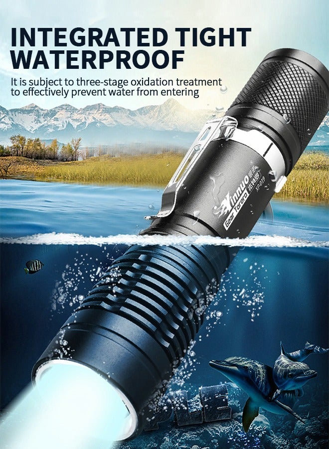 MIXDE Led Rechargeable Diving Flashlight Waterproof Underwater Lights Night - Image 2