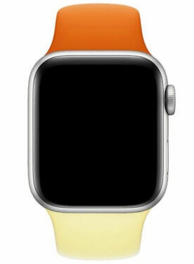 ELTRAZONE Dual Color Soft Silicone Watch Strap For Apple Watch Band 42mm/44mm/45mm For iWatch Series 7/6/SE/5/4/3/2/1/ - Image 2