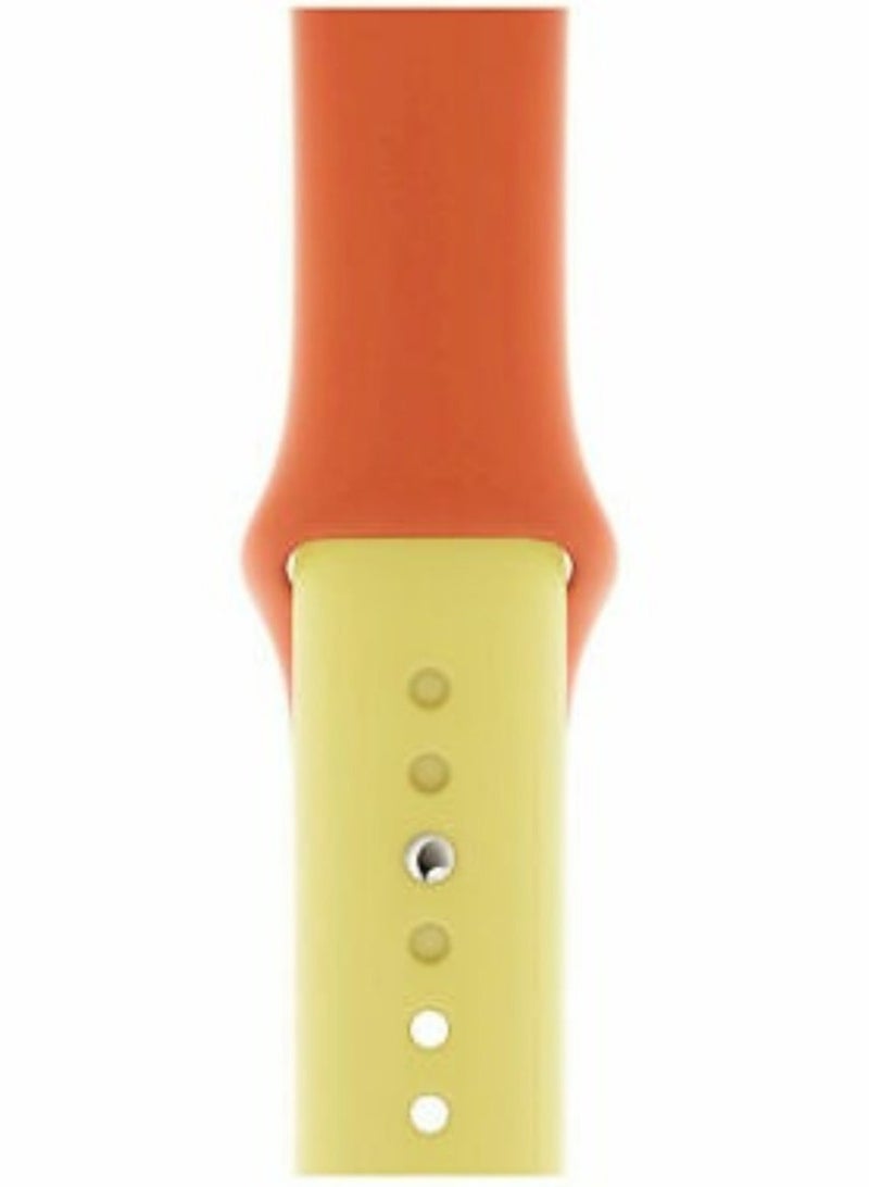 ELTRAZONE Dual Color Soft Silicone Watch Strap For Apple Watch Band 42mm/44mm/45mm For iWatch Series 7/6/SE/5/4/3/2/1/ - Image 3