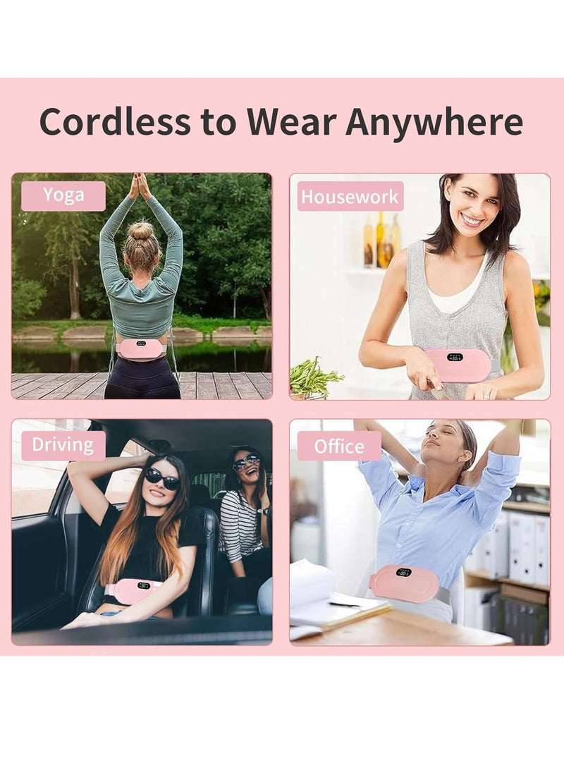 Portable Cordless Heating Pad Warming Belt Menstrual Heating Pad Mobile Cordless Heating Pad for Cramps, Endometriosis Pain Relief, Back or Portable Electric