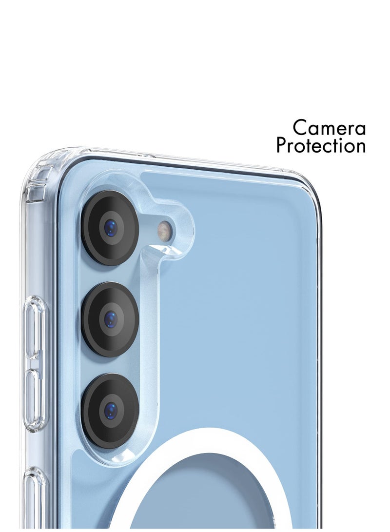 BORTONY Samsung S23 Plus Magnetic Case Clear, Compatible with Magsafe Charging, Slim Fit Protective Phone Case, Anti Yellowing Anti Scratch Hard Back Crystal Clear - Image 5