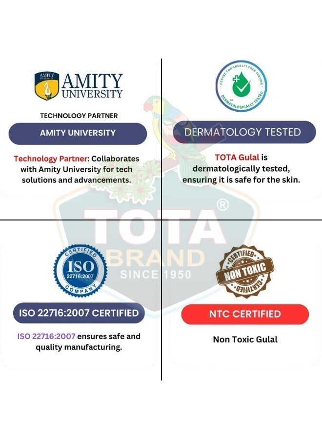 Total Gulal 80 g x 5 packs, total 400-gram different colors - Image 4