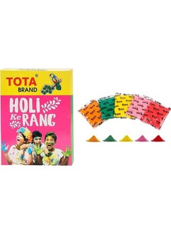 TOTA Total Gulal 80 g x 5 packs, total 400-gram different colors  - Image 1