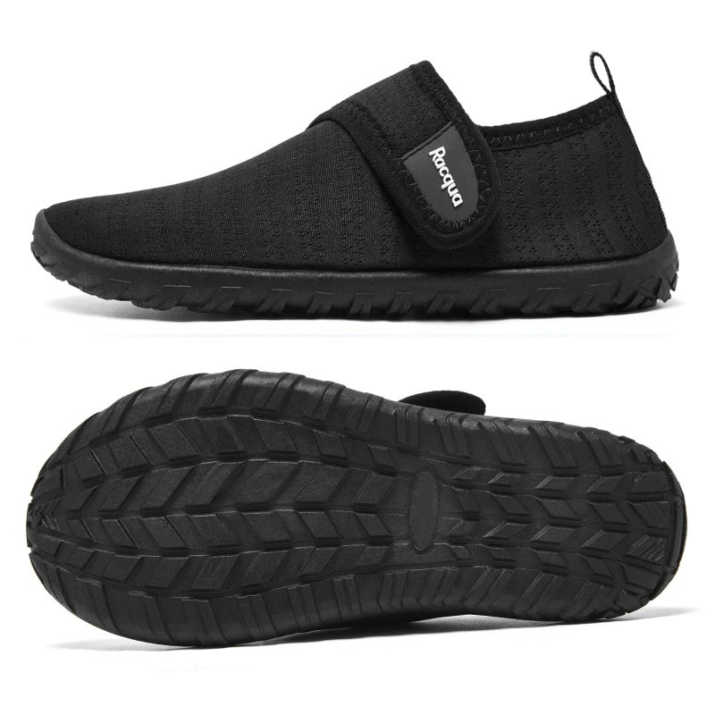 Racqua Kids Water Shoes Boys Girls Quick Dry Barefoot Lightweight Beach Sport Aqua Shoes Swim Pool Walking Surfing Boating Shoes Big Kid Black 5 - Image 4