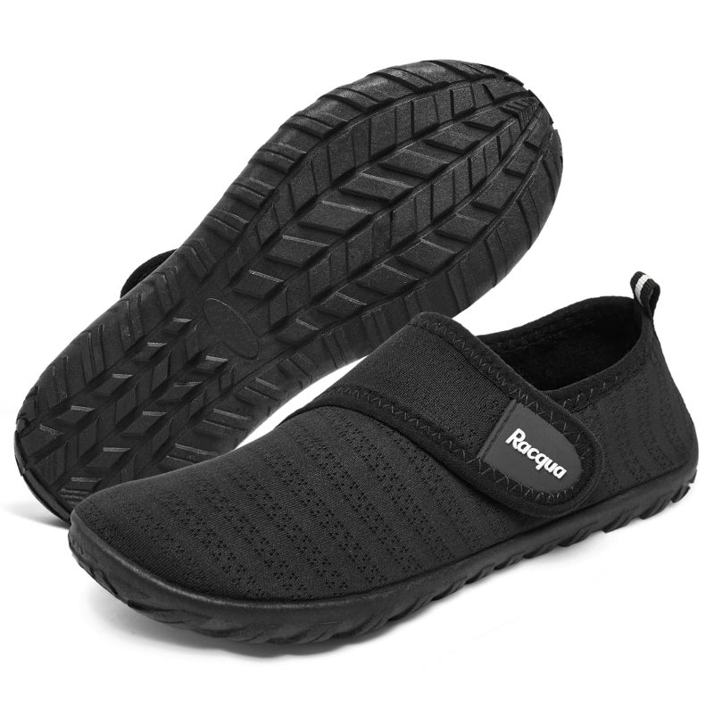 Racqua Kids Water Shoes Boys Girls Quick Dry Barefoot Lightweight Beach Sport Aqua Shoes Swim Pool Walking Surfing Boating Shoes Big Kid Black 5 - Image 1