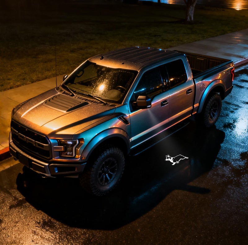 MKRLSTKM 2Pcs Side Mirror Logo LED Welcome Light Puddle Lamp Projector Door Light Floor Light Accessories Suitable for Ford F150 F250 F350 2015 2016 2017 2018 2019 2020 2021 2022 2023 2024 2025 - Image 2