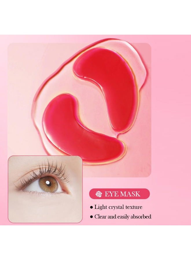 YMEYFAN Rose Eye Mask for Bags and Dark Circles Treatment: The rose eye mask contains rich rose extract to hydrate and completely repair the skin around the skin - Image 3