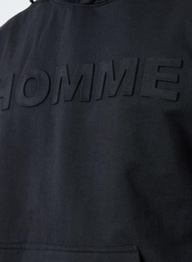 ستايلي سويت شيرت فليس بقصة مريحة وتفاصيل بارزة من الأمام - Image 3