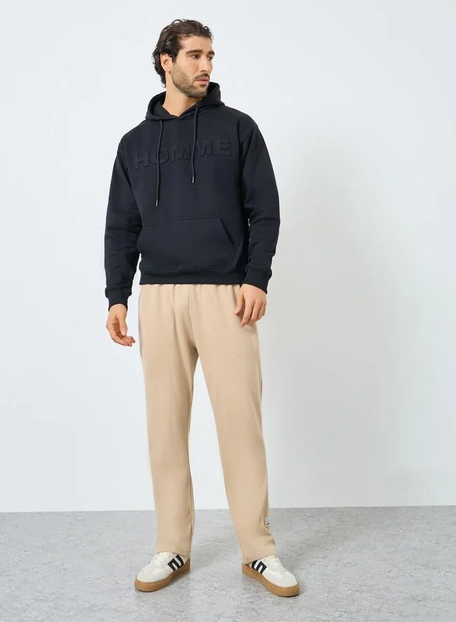 Styli Eco Earth Relaxed Fit Fleece Sweatshirt with Front Embossed Detail