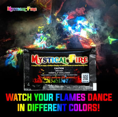 Mystical Fire Color Changing Packets Fire Pits Campfire Enchanted Multi-Color Magical Fun for Indoor Fireplace or Outdoor Use 0.882 Ounces (Regular, 25, Pack) - Image 3