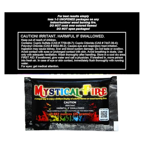 Mystical Fire Color Changing Packets Fire Pits Campfire Enchanted Multi-Color Magical Fun for Indoor Fireplace or Outdoor Use 0.882 Ounces (Regular, 25, Pack) - Image 2