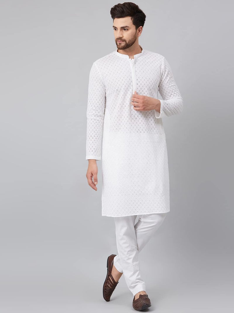 See Designs Men's White Solid Trouser Style Pyjamas - SDPJ104XS (XS) - Image 4