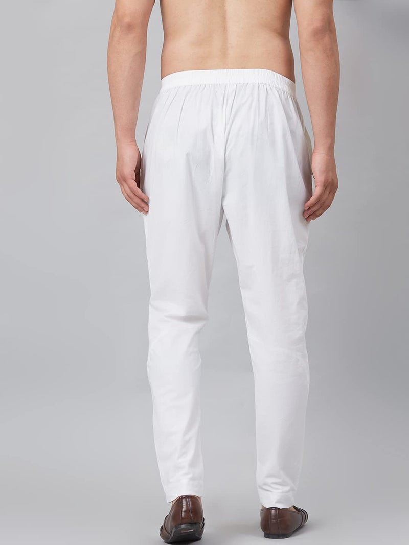 See Designs Men's White Solid Trouser Style Pyjamas - SDPJ104XS (XS) - Image 5