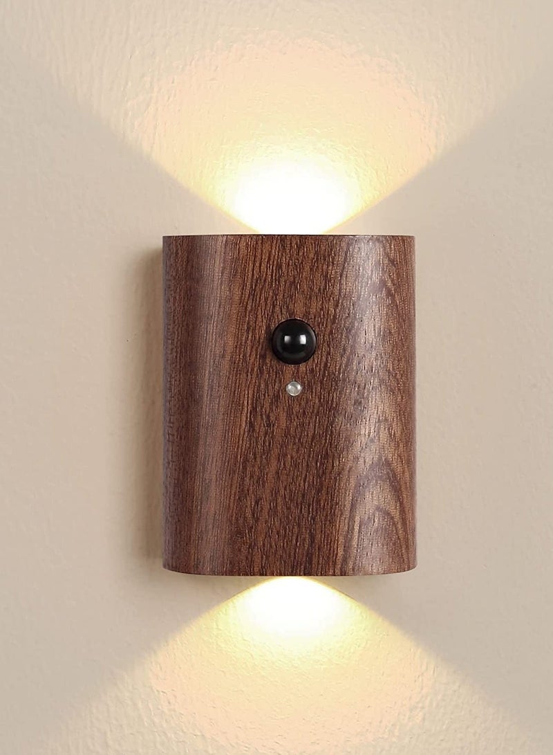 Captaintech Sensing LED Wall Light, 2PCS Rechargeable Motion Portable Night Light with Magnetic Adsorption and Dual Sensing Modes, Ideal for Hallways, Stairs and Bedrooms, Battery Powered Wall Sconce - Image 1