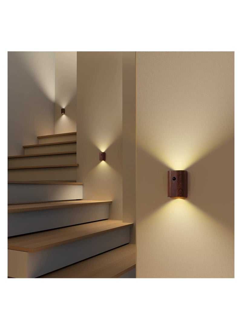 Captaintech Sensing LED Wall Light, 2PCS Rechargeable Motion Portable Night Light with Magnetic Adsorption and Dual Sensing Modes, Ideal for Hallways, Stairs and Bedrooms, Battery Powered Wall Sconce - Image 3