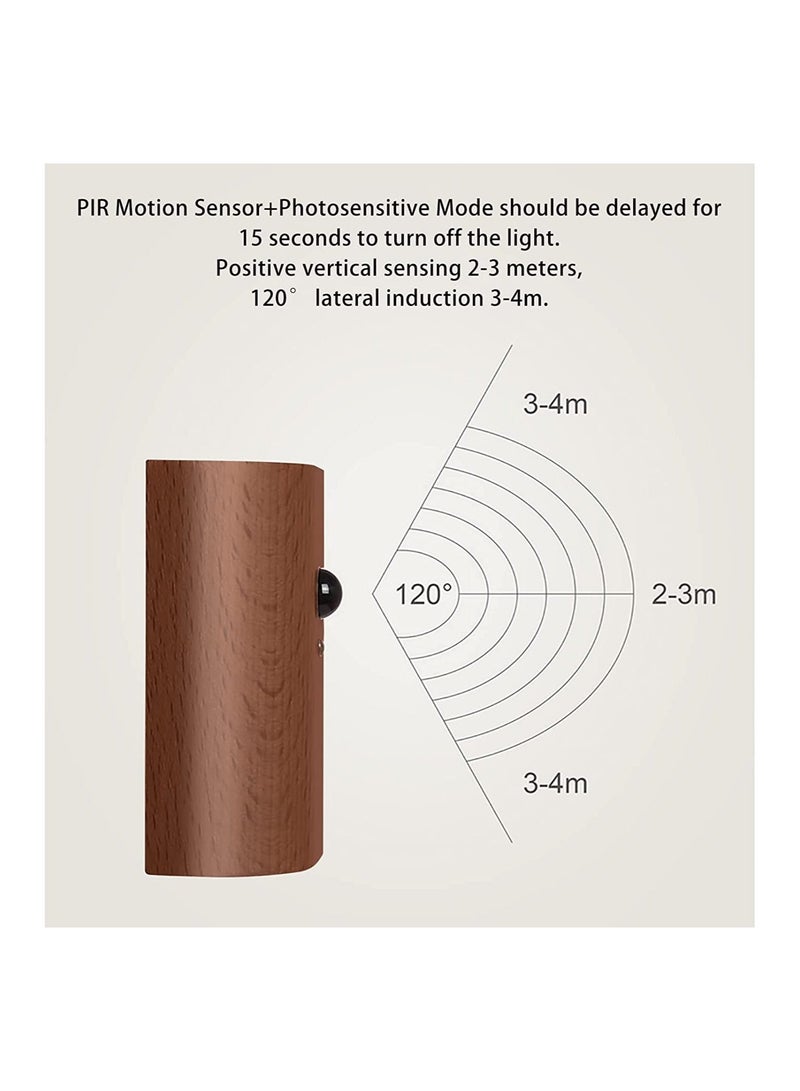 Captaintech Sensing LED Wall Light, 2PCS Rechargeable Motion Portable Night Light with Magnetic Adsorption and Dual Sensing Modes, Ideal for Hallways, Stairs and Bedrooms, Battery Powered Wall Sconce - Image 4