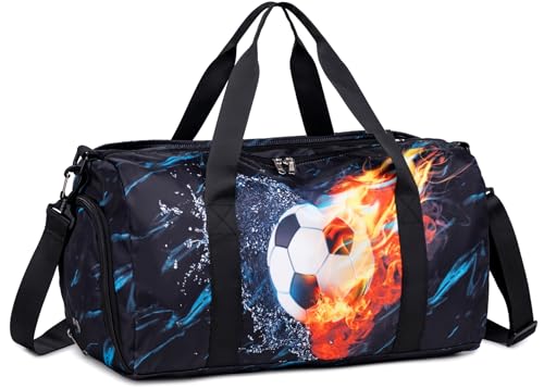 LEDAOU Kids Duffle Bag Boys Girls Overnight Travel Sport Gym Bag Weekender Carry On Shoulder Bag with Shoe Compartment & Wet Pocket - Image 1