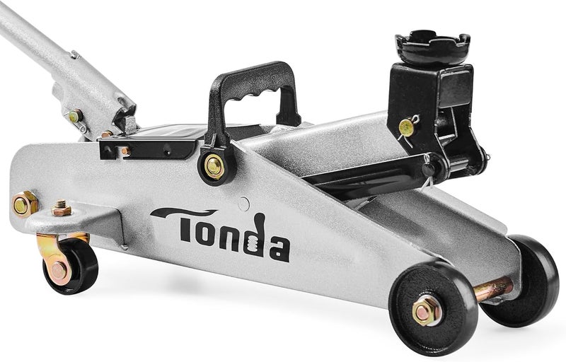 TONDA Floor Jack, Hydraulic Portable Car Lift Jack, 2 Ton (3,800 lb) Capacity, Silver - Image 1