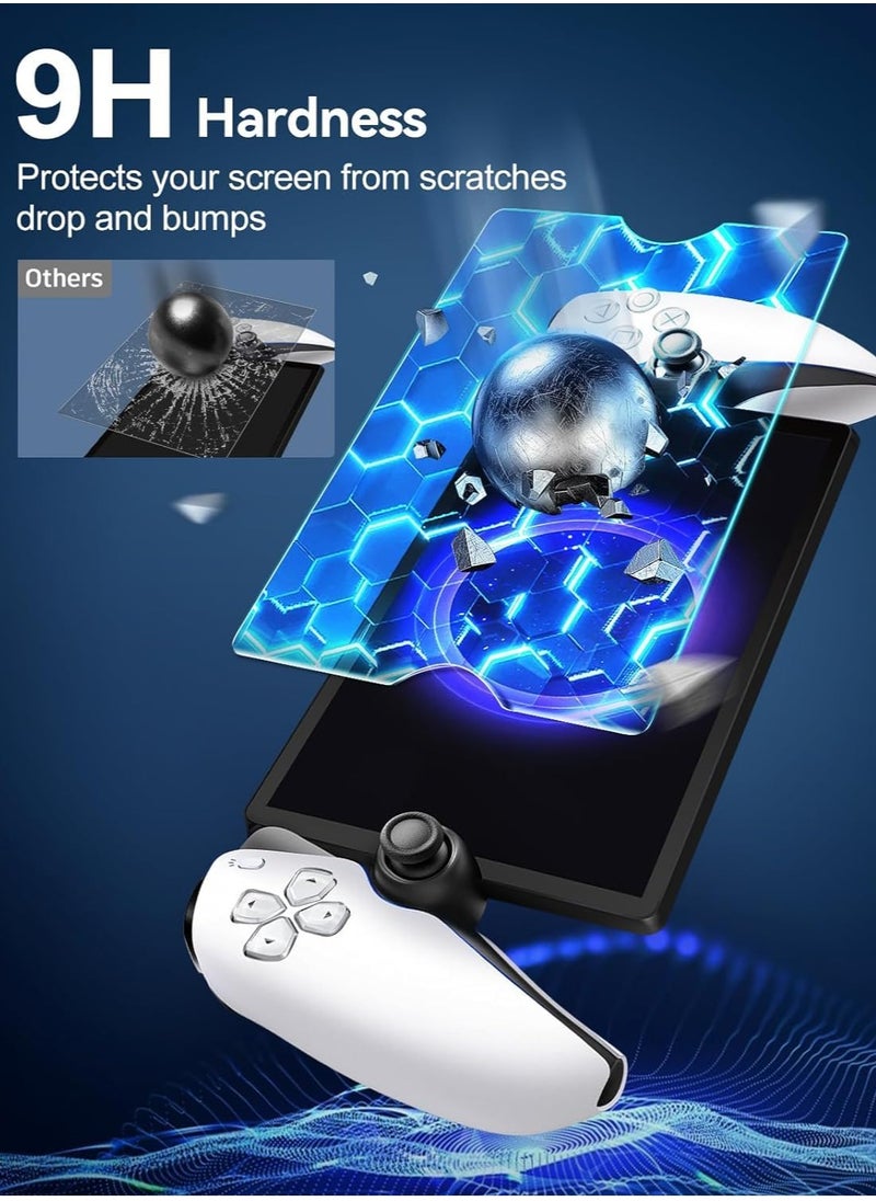 phomemo 2 Pack 9H UltraHD Tempered Glass Screen Protector for PlayStation Portal Remote Player 8 Inch, Anti-Scratch, Anti-Fingerprint, Bubble-Free  - Image 2