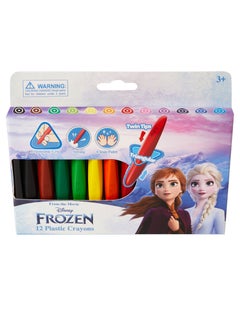 Disney Frozen 12Pc Plastic Triangular Crayons  - Image 1