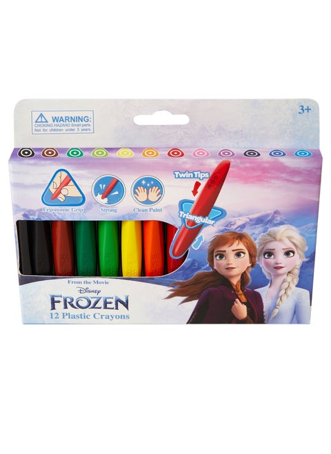 Frozen 12Pc Plastic Triangular Crayons